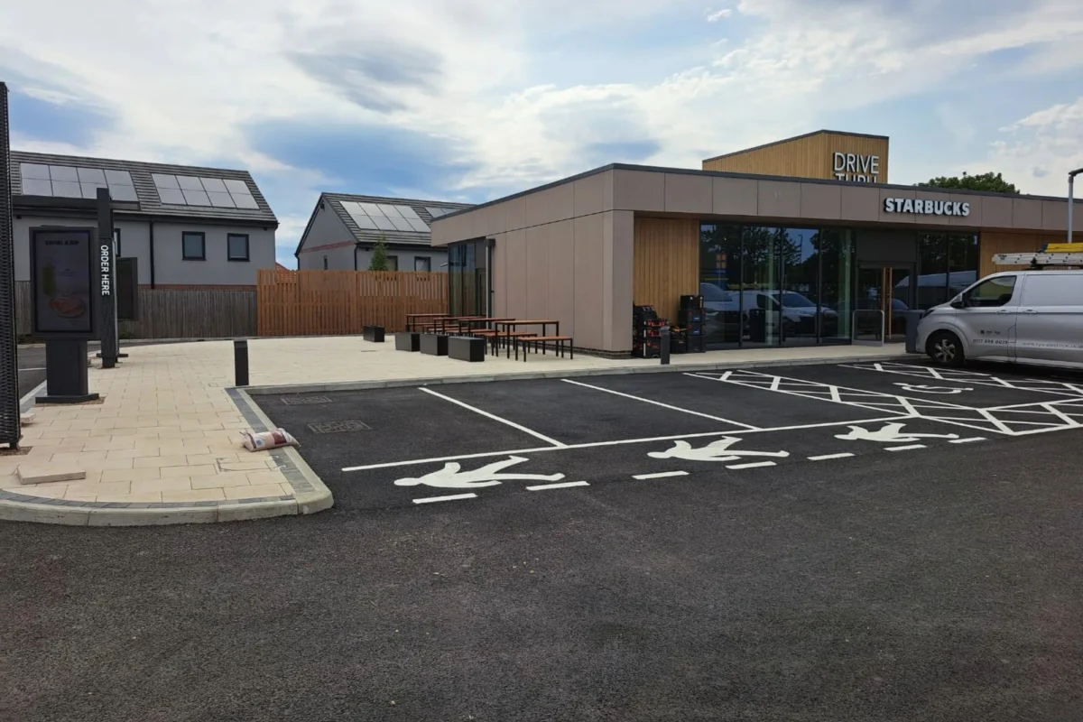 The Starbucks drive-through at Pennywell.