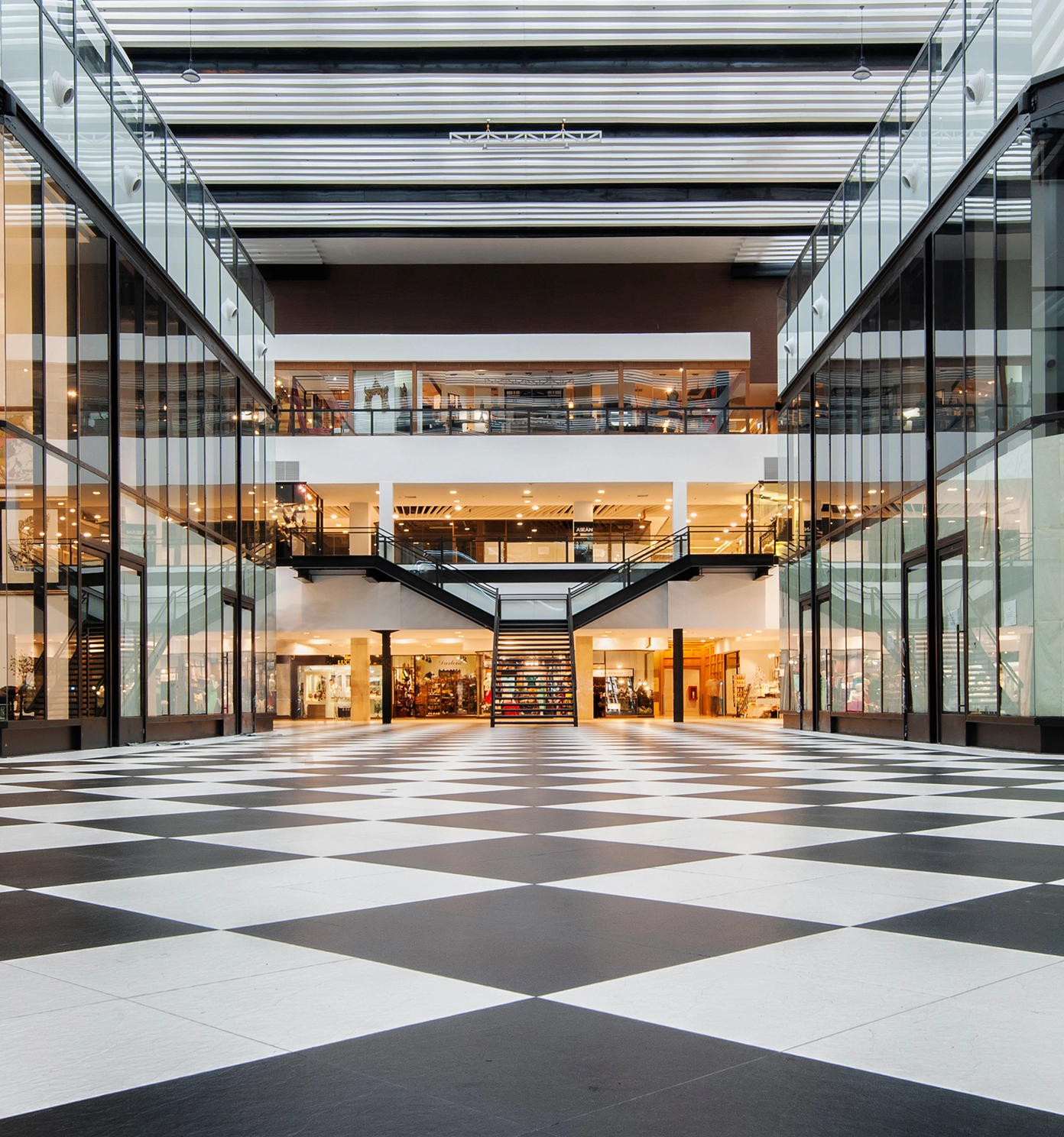 interior of a shopping centre